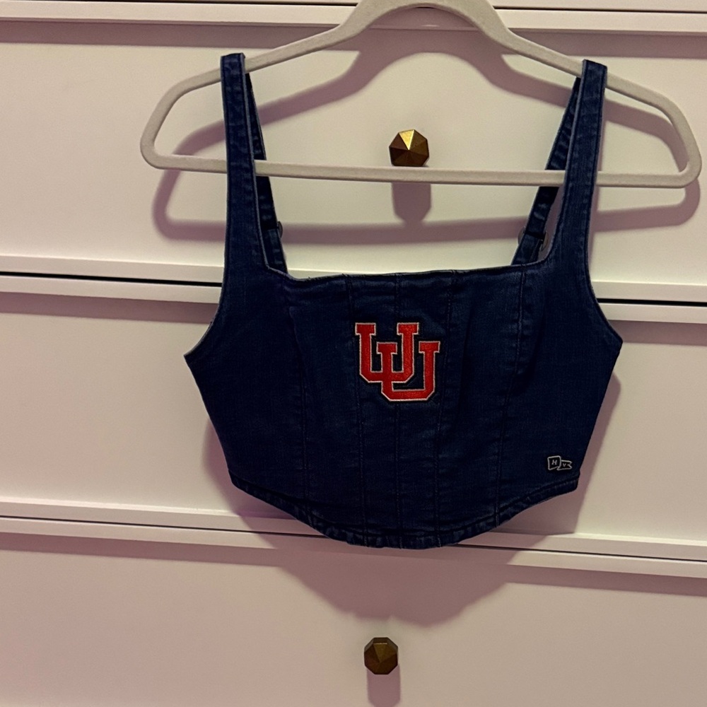 Hype & Vice University of Utah Denim Corset - Picture 3 of 8